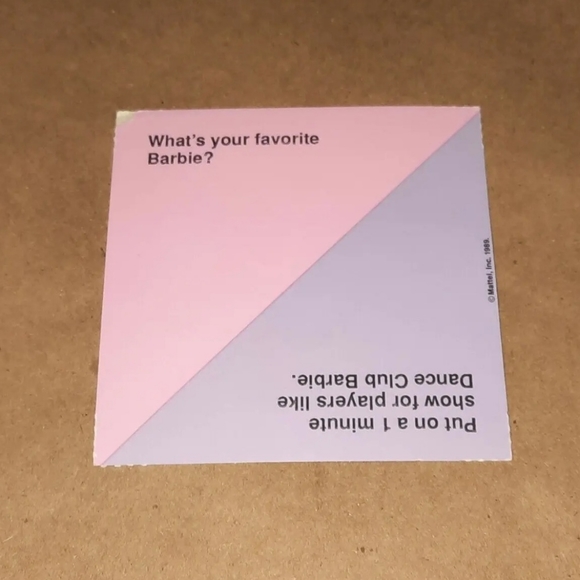 Vintage Barbie Card 1989 Barbie Just Us Girls Game Replacement Piece - Picture 3 of 7